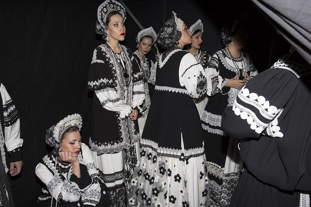 Backstage at the Slava Zaitsev show. Image: Ryan Koopmans