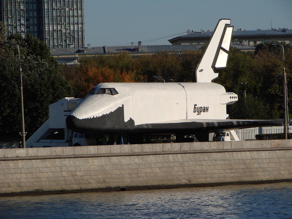 The Buran shuttle on display in Gorky Park in Moscow (image: Boreslav1 under a CC licence)