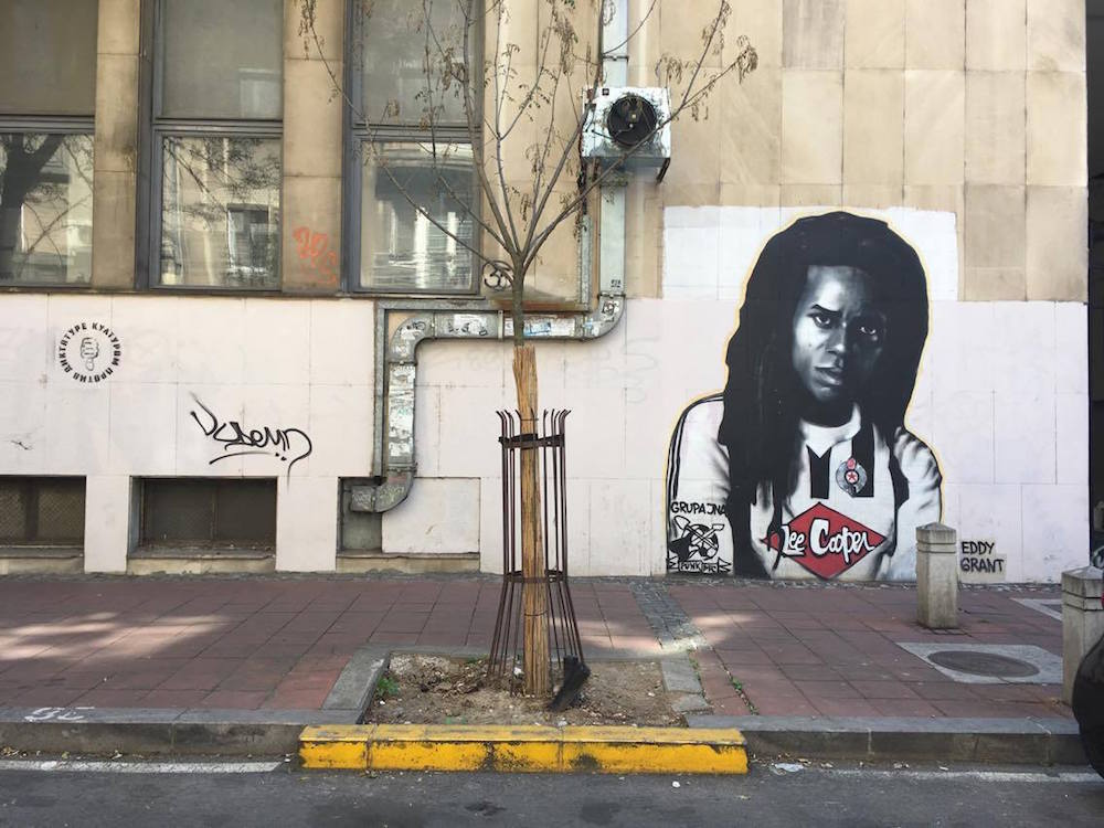 GTR graffiti of reggae legend Eddy Grant of The Equals in the Dorćol neighbourhood. Image: Staša Bajac