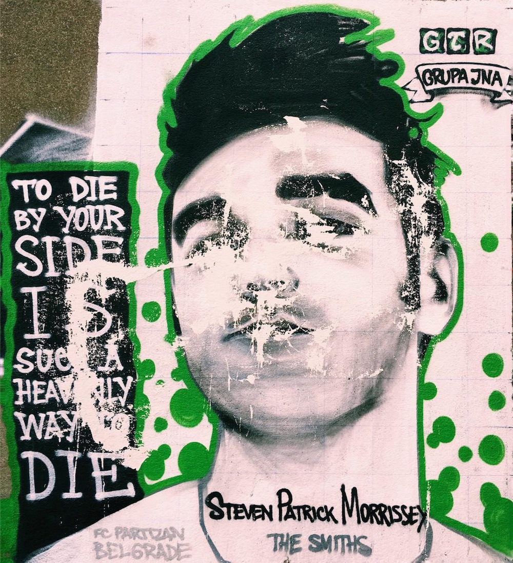 Defaced GTR graffiti of Smiths frontman Morrissey. Image: ssuzzzaa/Instagram