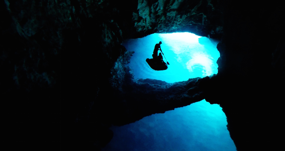 Inside the Blue Ghetto, a sea cave on the island of Biševo. Image: Yacht Rent under a CC licence