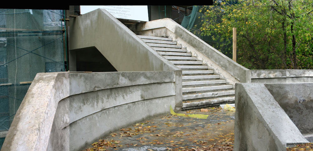 Detail of the main exterior staircase — a common feature in Melnikov’s work — to the Kauchuk Club. Image: trevor.patt under a CC licence