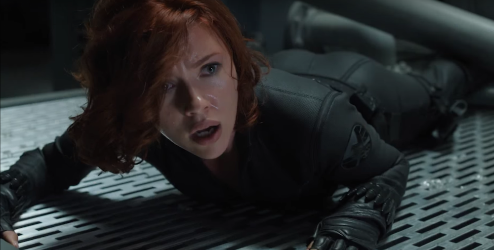 Scarlett Johansson as Natasha Romanov, aka Black Widow, in Avengers Assemble (2012) (image: Youtube)