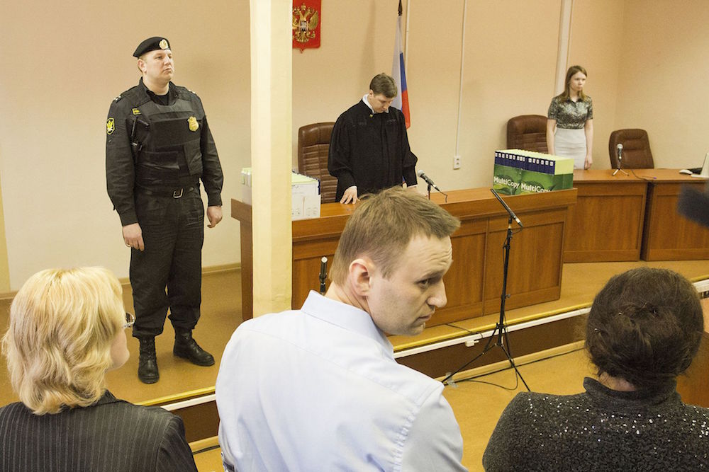 Alexey Navalny appears in court in St Petersburg in 2014 (Evgenii Fel'dman | Novaya Gazeta under a CC licence)