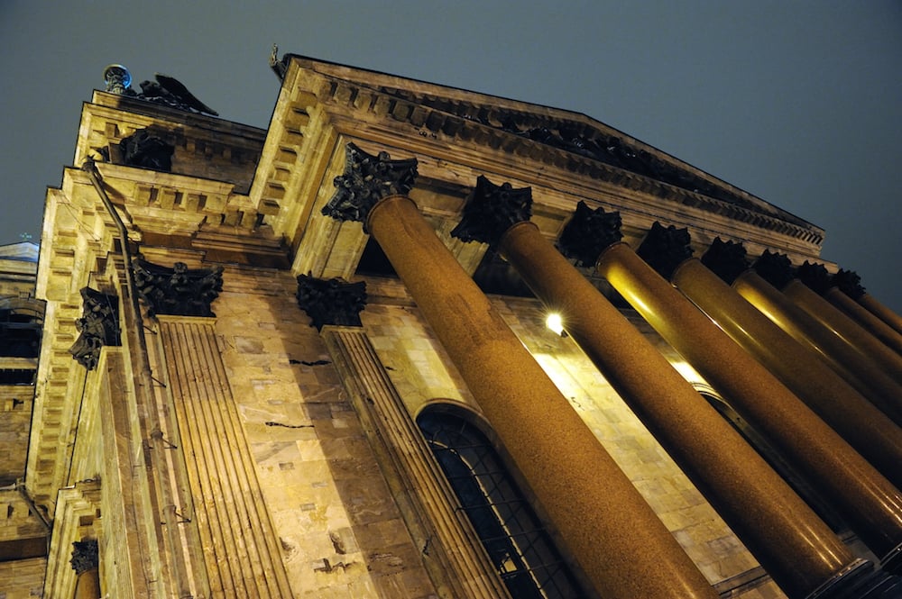 St Isaac's cathedral at night (Dmitry Khatov under a CC licence)
