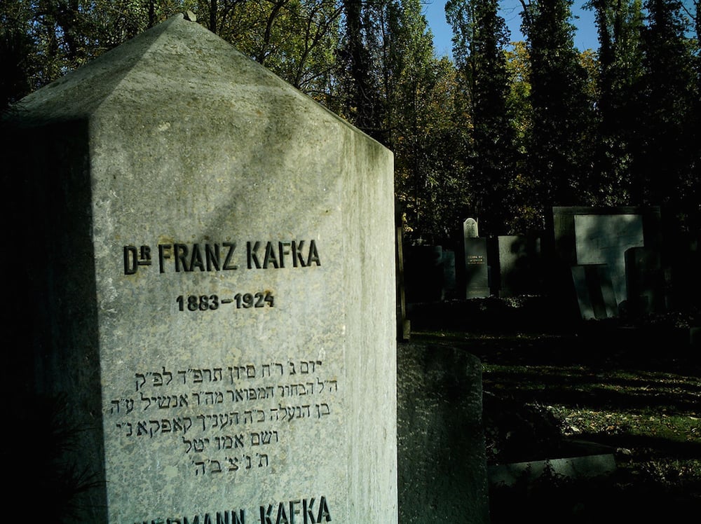 Kafka’s grave in the New Jewish Cemetery. Image: Vanessa Nunes under a CC licence