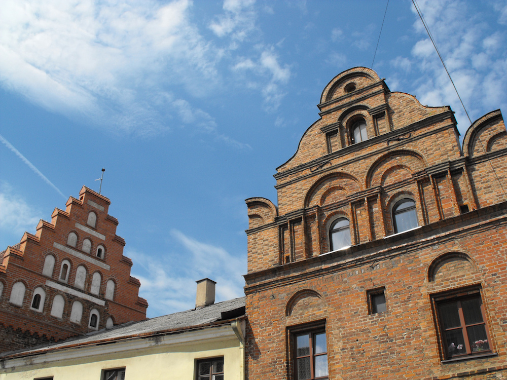 Architectural detail on Freedom Alley in Kaunas old town (image: darius norvilas under a CC licence)