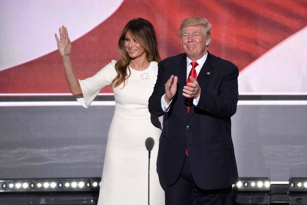 Melania Trump with her husband at the Republican National Congress in 2016 (image: Disney - ABC Television Group under a CC licence)