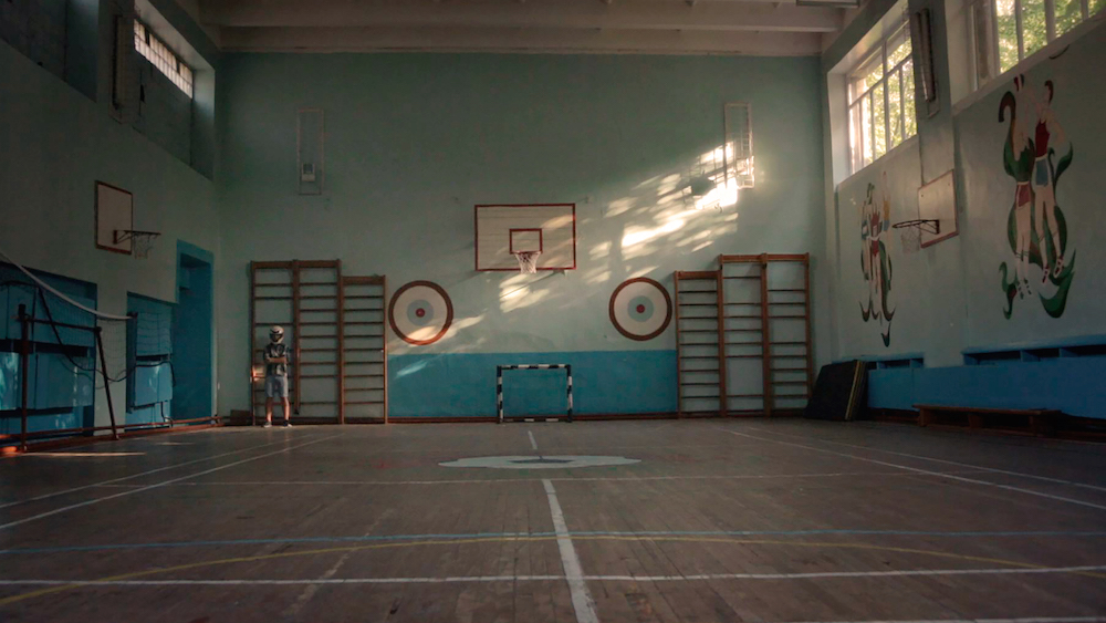 Danyil Prytula in a still from <em>School # 3</em> (2017). Image: Khrystyna Lizogub