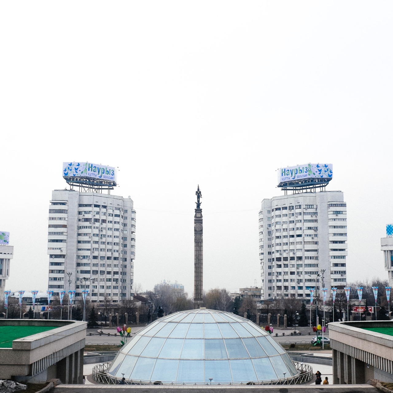 Examples of Soviet-era architecture in Almaty. Image: Dastan Zhumagulov