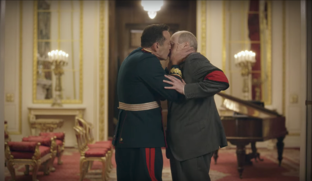 Jason Isaacs as Marshal Zhukov with Buscemi’s Khrushchev