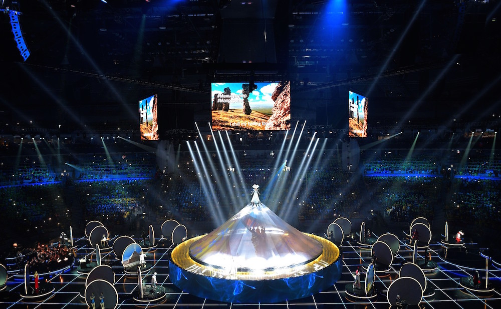 The Festival’s lavish opening ceremony. Image: kremlin.ru