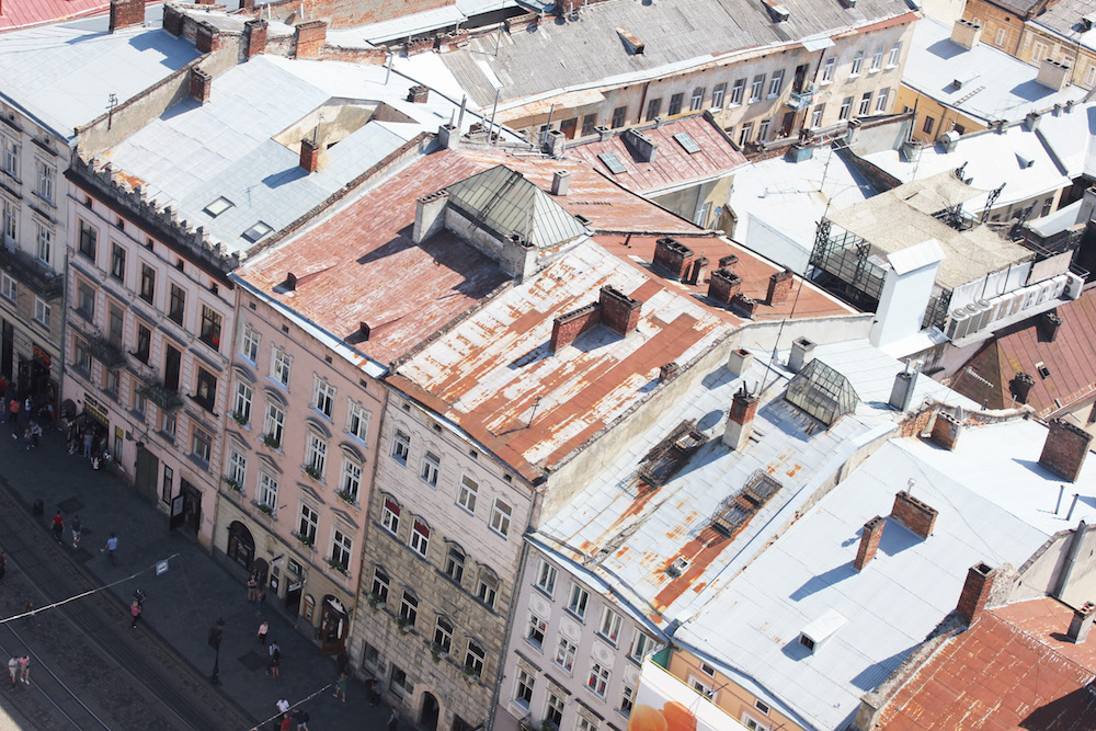 Rynok Square in central Lviv