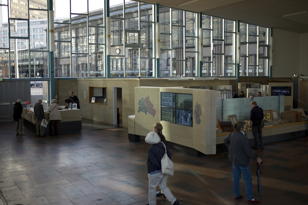 The <em>Everyday Life in Divided Germany </em> exhibition inside the former border station. Image: mompl under a CC licence