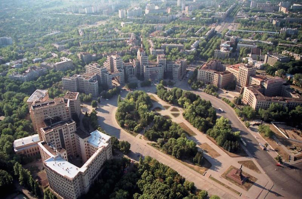 Aerial view of Freedom Square. Image: Shmuliuko under a CC licence