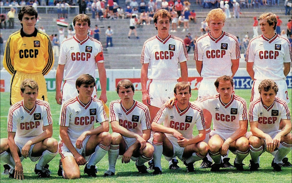 Adidas produced kits for the Soviet Union football team in the 1980s