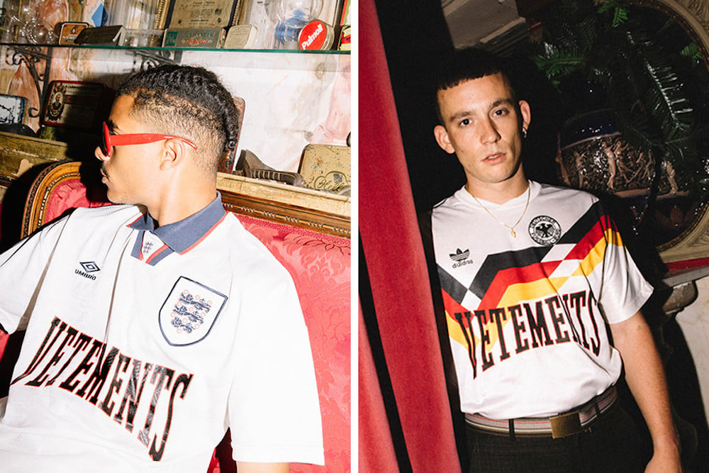 Tops based on classic 90s football shirts from Vêtements du Football