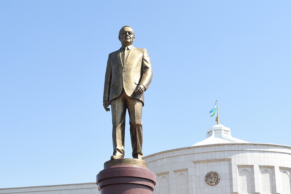 Statue to Islam Karimov in Tashkent, Uzbekistan. Image: president.uz