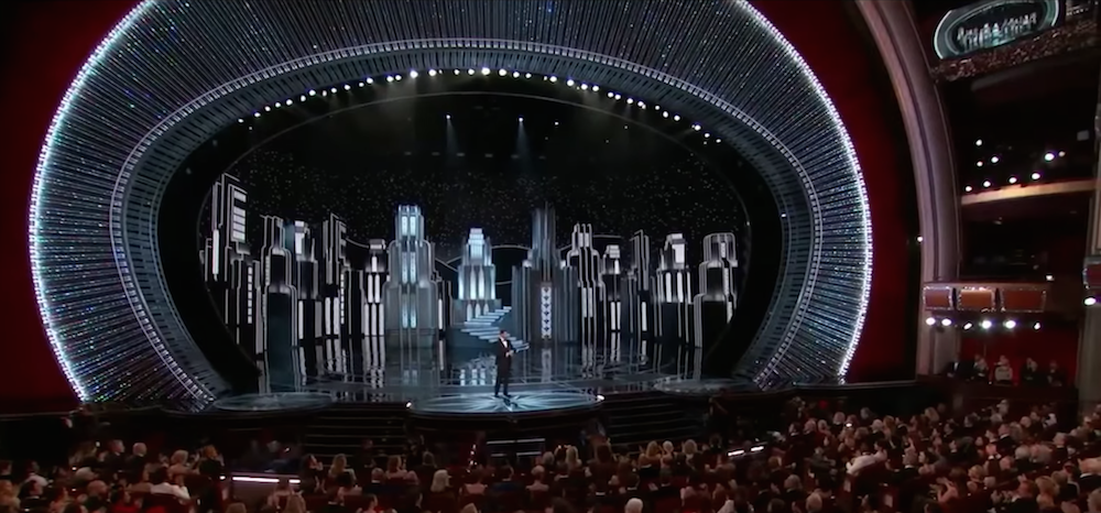 Presenter Jimmy Kimmel onstage at the 2017 Academy Awards