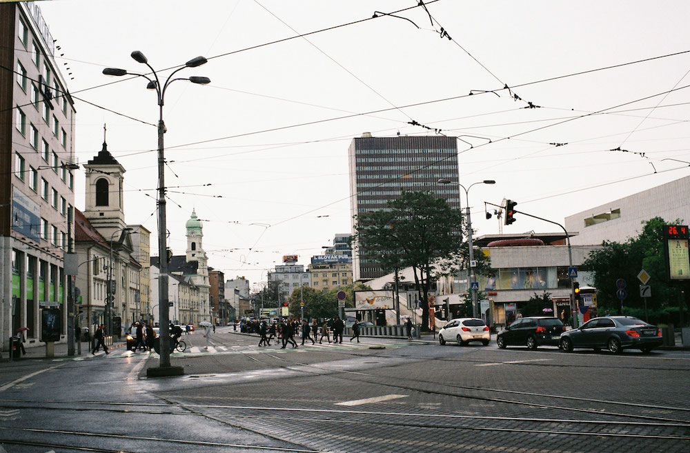 The abandoned Hotel Kyjev in the centre of town