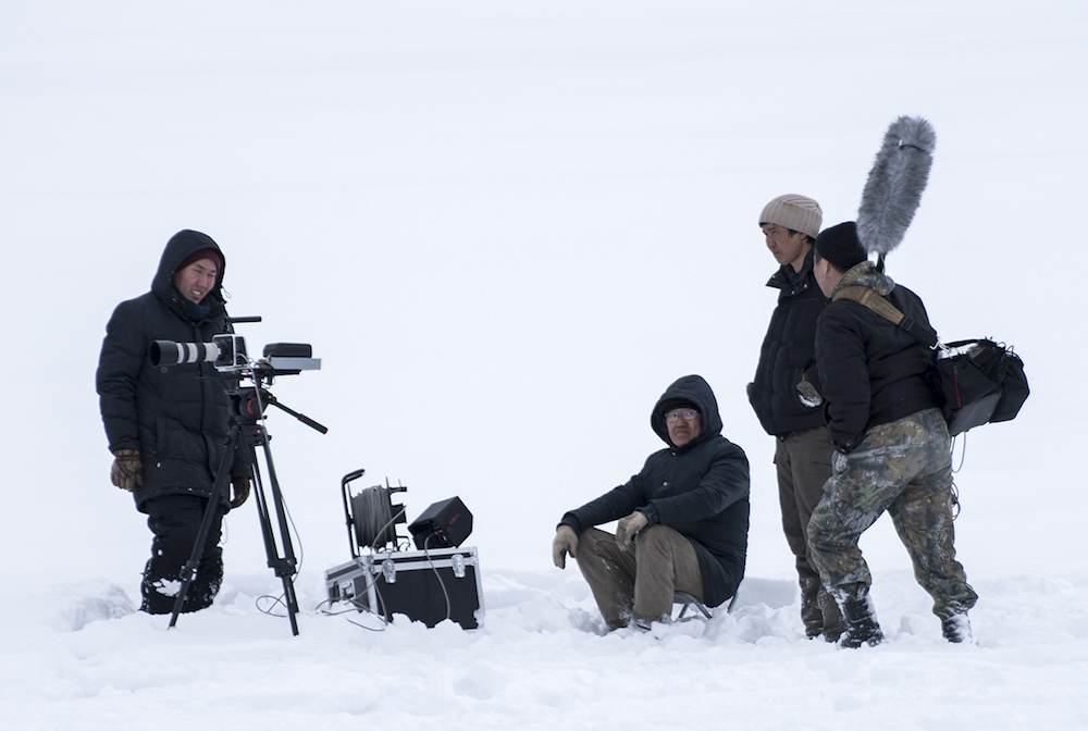 Yakut filmmakers have to battle severe conditions to tell their stories. On the set of <em>Aanchyk</em>, dir. Nikita Arzhakov (2006). Image courtesy of Sakhafilm