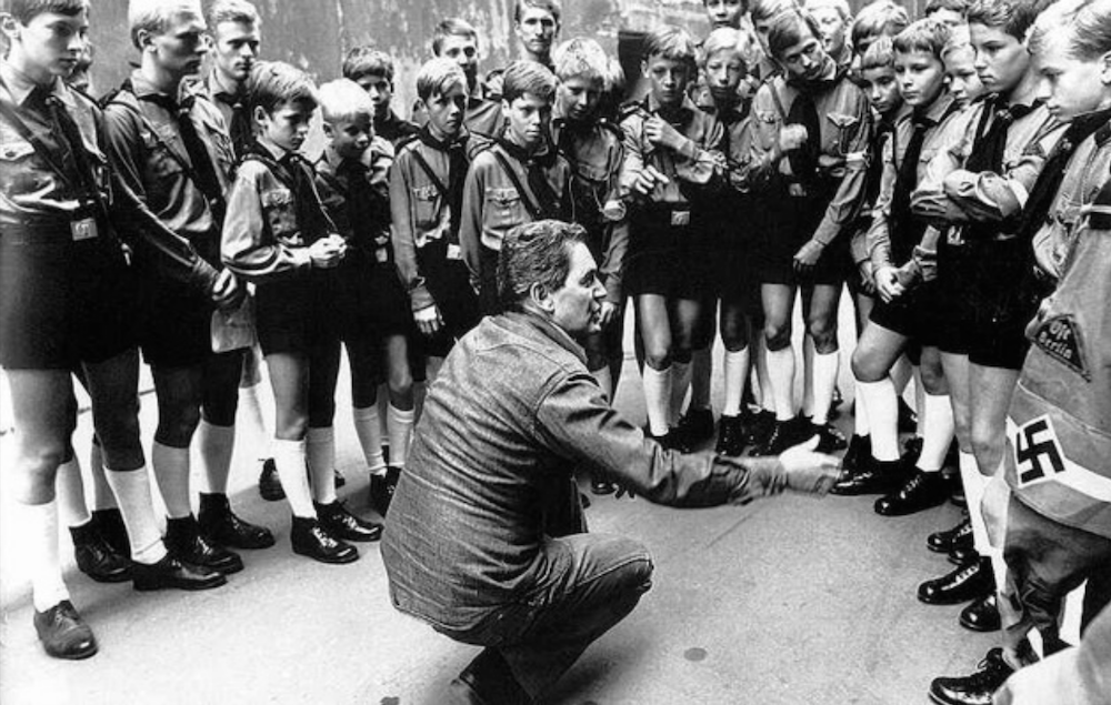 István Szabó directs children portraying Hitler Youth cadets on the set of <em>Mephisto</em>