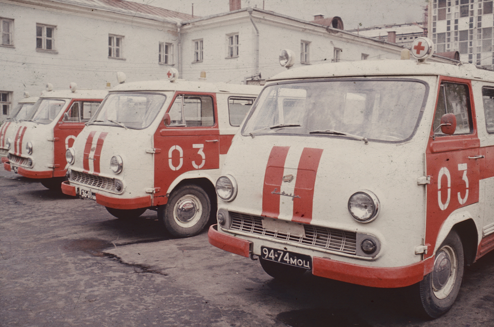 Raf-977 Soviet bus, 1960. Image from the archive of the Moscow Design Museum 