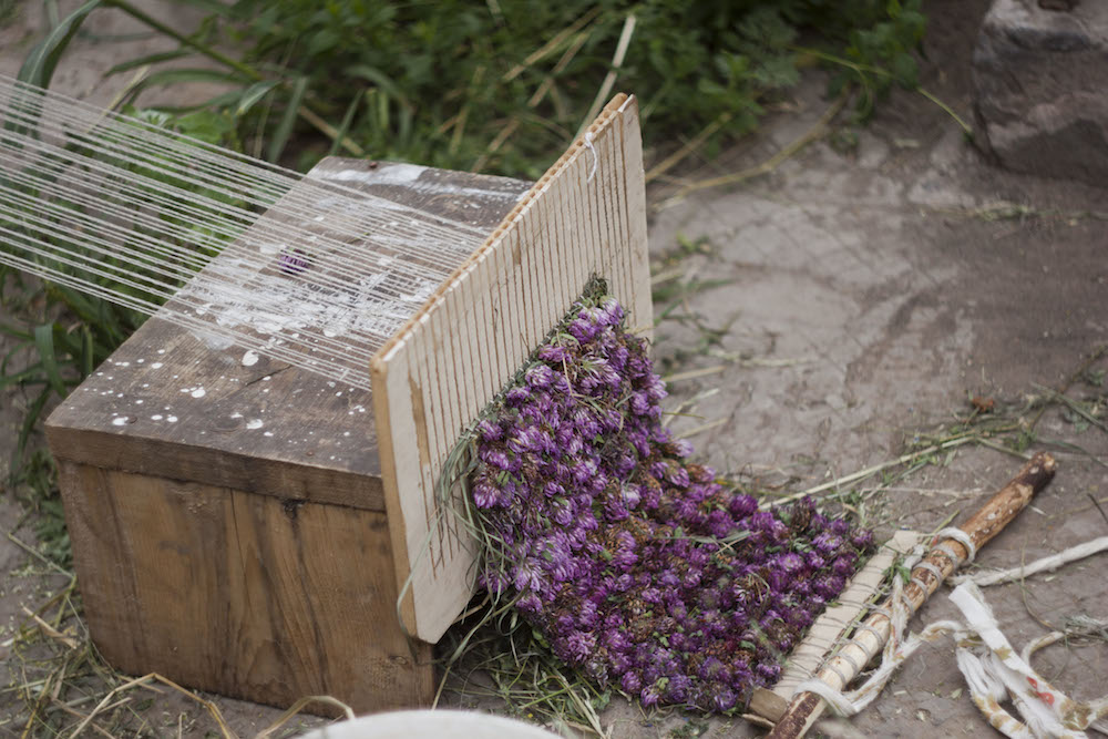 How Lebedeva makes her floral cloths