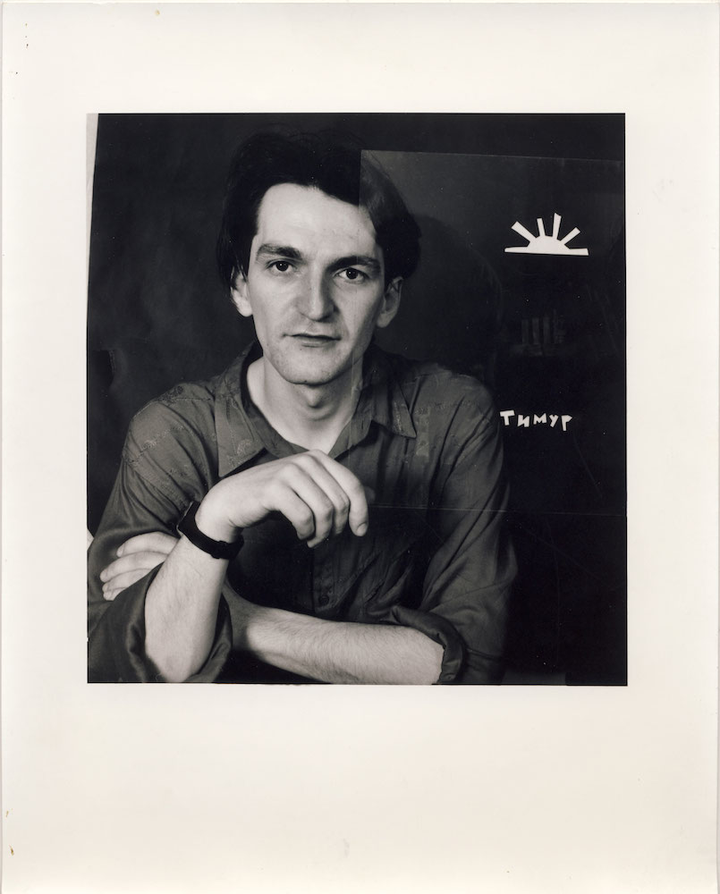 Portrait of Timur Novikov in New York (1990). Photograph: Peggy Jarrell Kaplan courtesy of Novikov’s archive 
