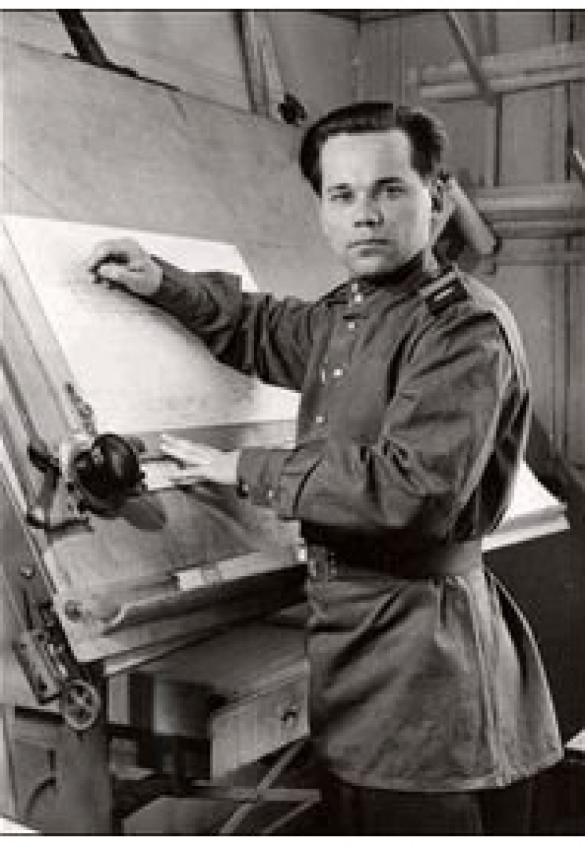 Mikhail Kalashnikov, inventor of the eponymous machine gun, in 1948