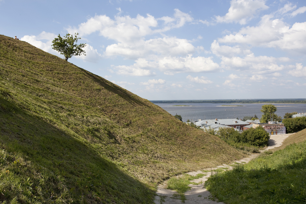 The hilly upper part of Nizhny Novgorod