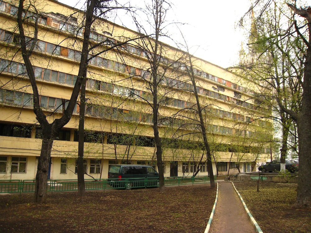 Narkomfin Collective House, designed by Moisei Ginzburg. Photograph: Janelle under a CC licence