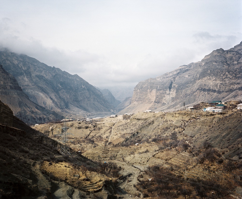 The road to Gimry — a centuries-old centre of anti-Russian resistance — winds through stunning scenery. We stop to photograph the village from the other side of the valley. Then two cars pull up and men in leather jackets get out. We are under arrest. “Can’t we go to Gimry?” I ask the leather jackets. “Of course not,” one of them replies curtly. Gimry, Dagestan, 2012. Photograph: Rob Hornstra
