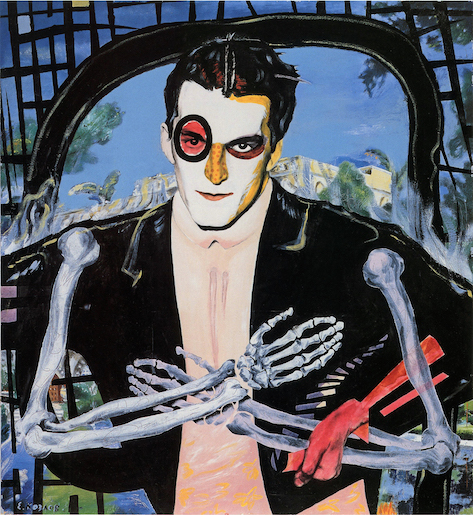 (E-E) Evgenij Kozlov, Portrait of Timur Novikov with Bone Hands, 1988 