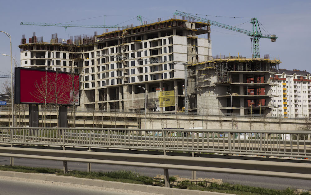 Construction sites in Priština. Image: Jelena Prtoric