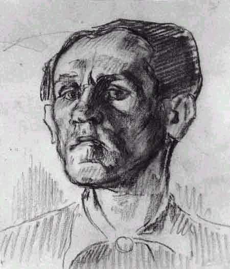 Self-portrait by Bruno Schulz. Schulz, a Jewish writer who wrote in Polish, was from Drohobych in western Ukraine