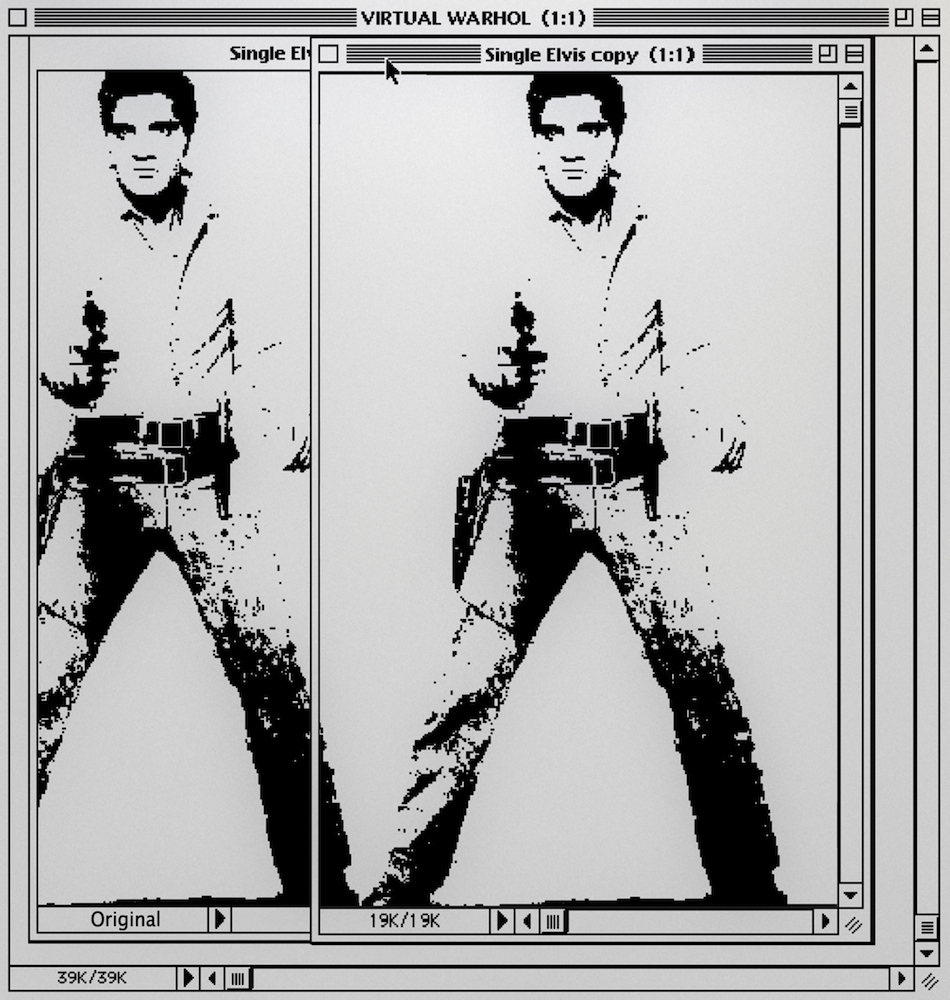 Double Elvis (After Warhol) by George Pusenkoff (1996). Image: courtesy of the artist