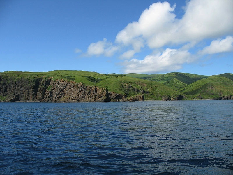 The island of Moneron off Sakhalin's southwestern coast. Photograph: Wikimedia Commons