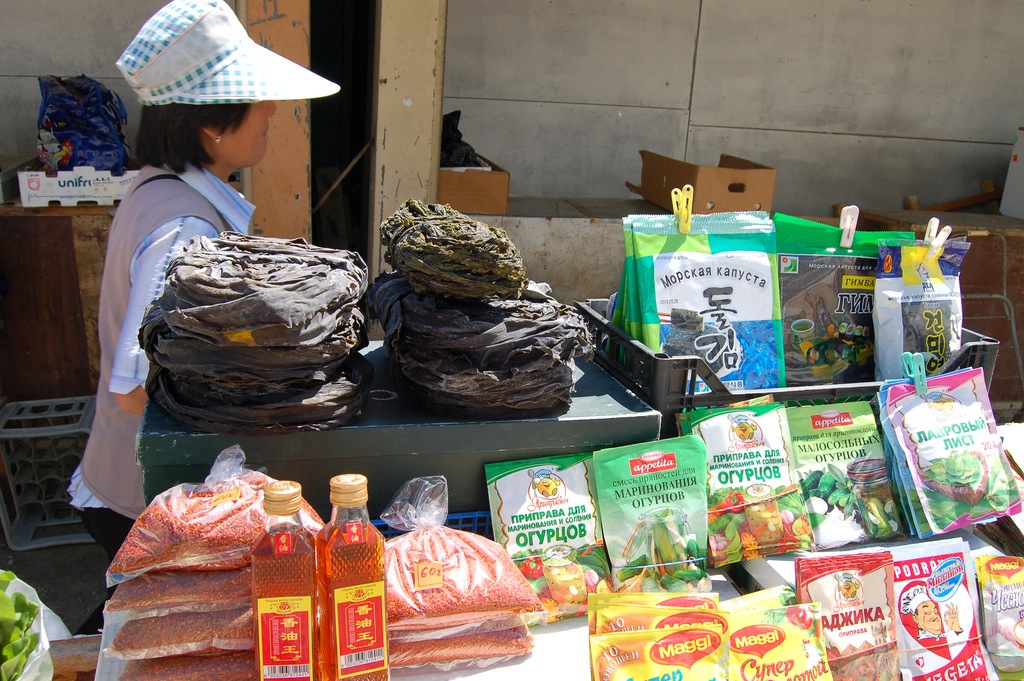 Market in Sakhalin. Photograph: Maarten Dirkse under a CC licence