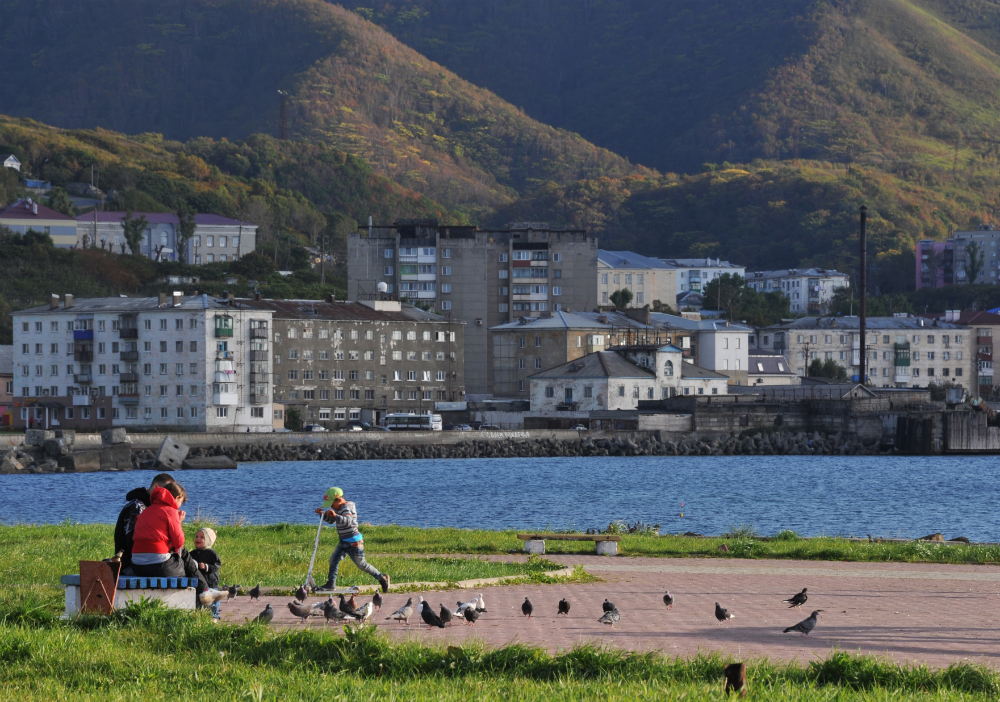 The city of Kholmsk, Sakhalin. Photograph: RIA Novosti