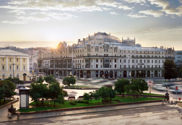 Metropol Hotel in Moscow. Roof designed by Shukov.