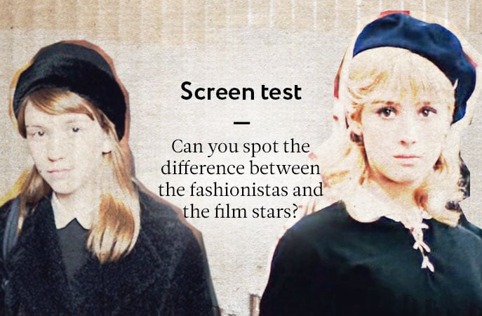 Click through the slideshow and guess whether the cut-out belongs to the cinematic past or the style-conscious present. Answers in the final slide. 