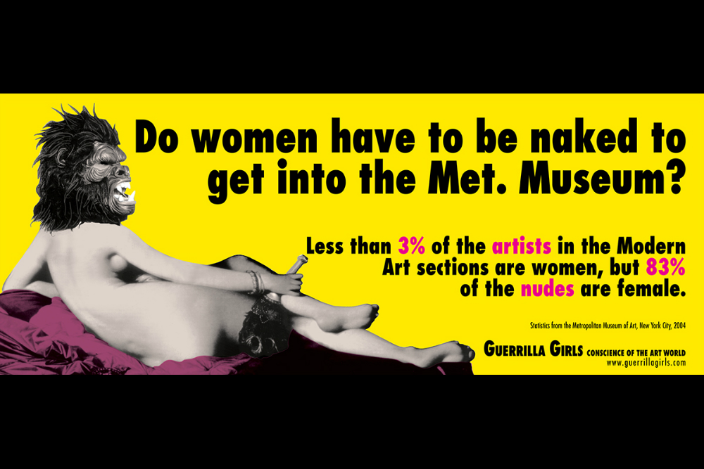 Guerrilla Girls, Do women have to be naked to get into US museums? (1989)