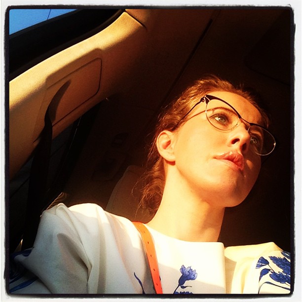Ksenia Sobchak driving