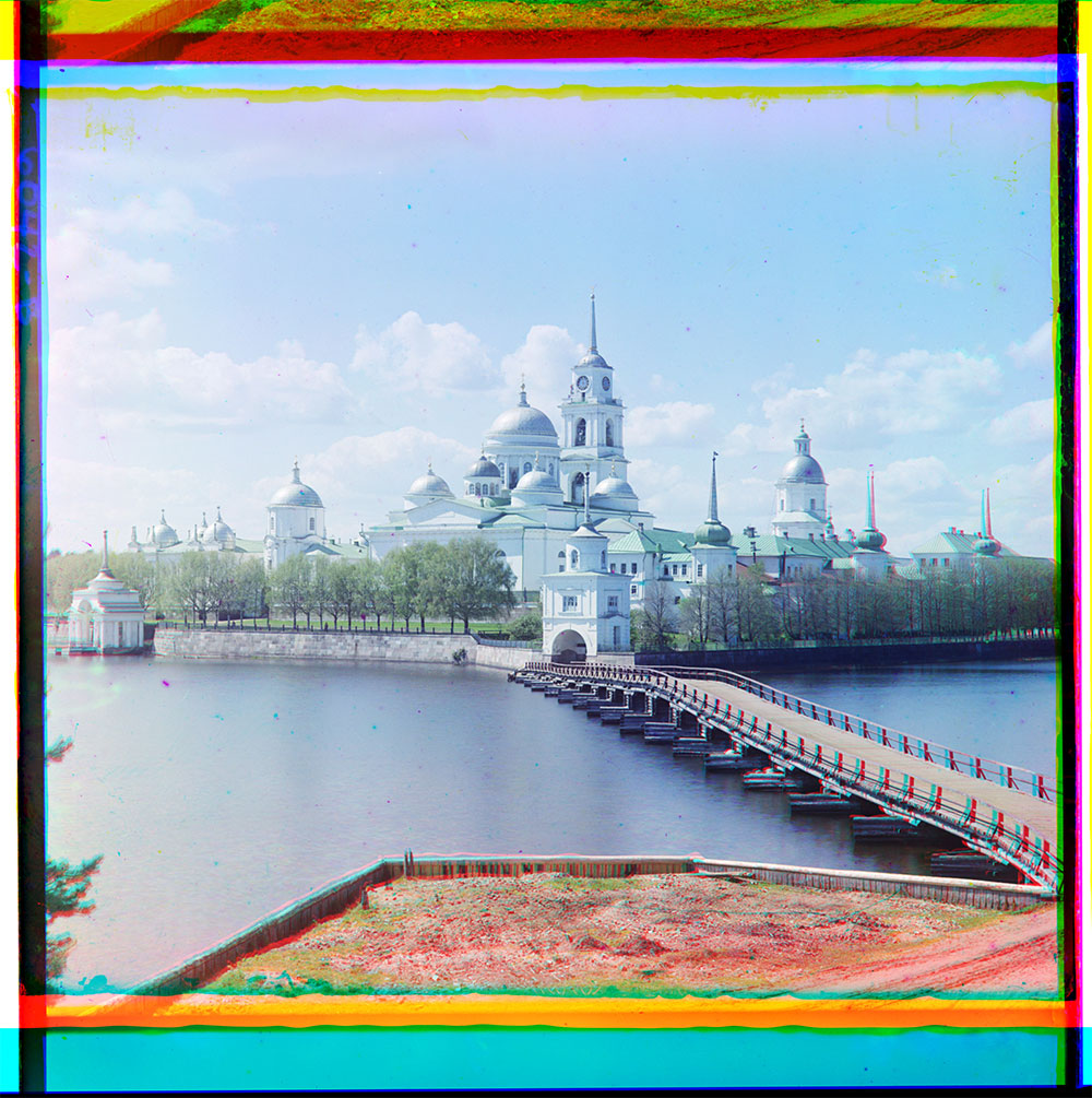 Sergei Prokudin-Gorsky, View of the monastery from Svetlitsa, 1909
