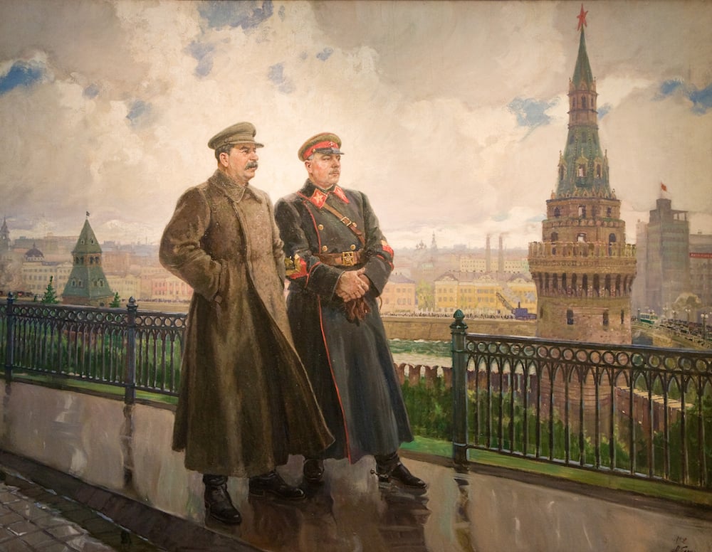 Alexander Gerasimov, <em>Stalin and Voroshilov at the Kremlin</em> (1938)