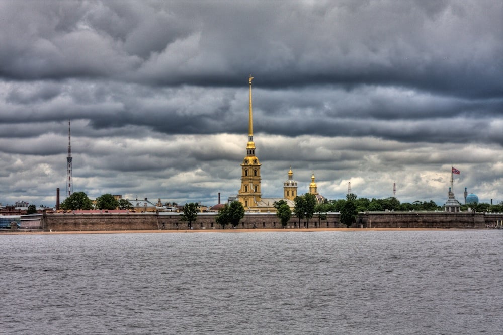 Peter and Paul Fortress and Cathedral, St Petersburg (1707-40), designed by Domenico Trezzini