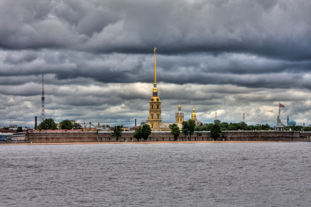 Peter and Paul Fortress and Cathedral, St Petersburg (1707-40), designed by Domenico Trezzini