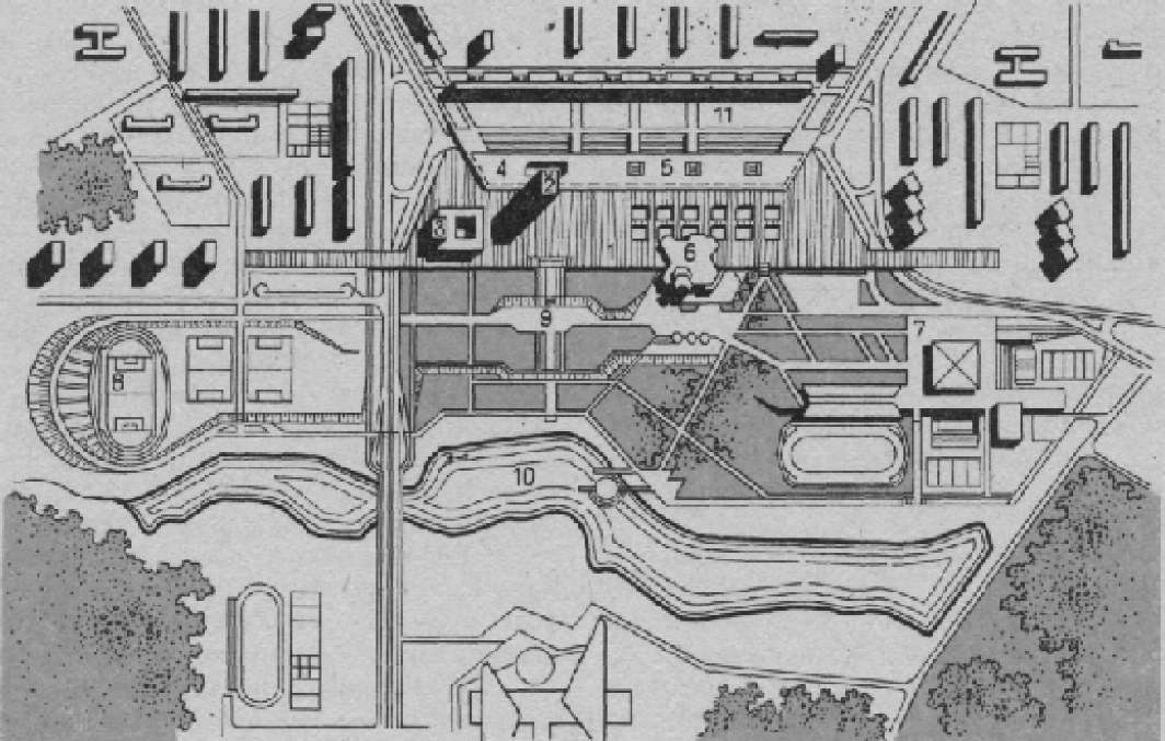 Plan of Zelenograd, near Moscow (c 1960)