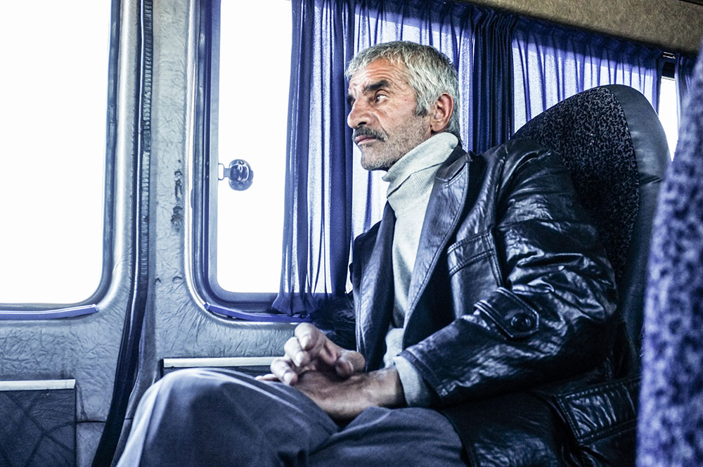 Mingrelian farmer travelling across the contested between Georgia and Abkhazia (Gali, Abkhazia)